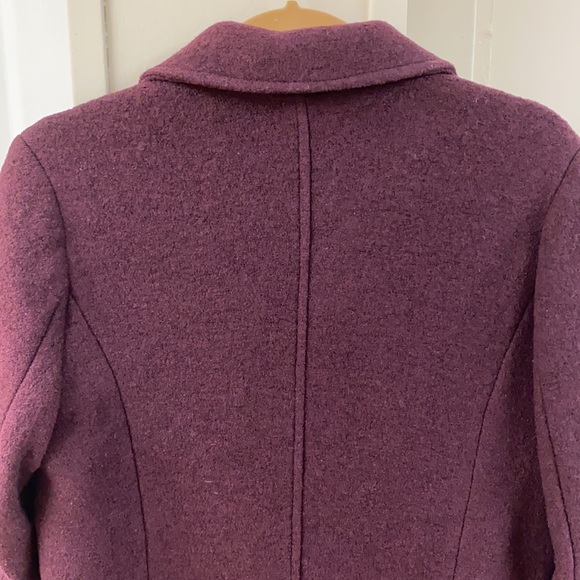Plum Wool Peacoat - Like New - Picture 7 of 8